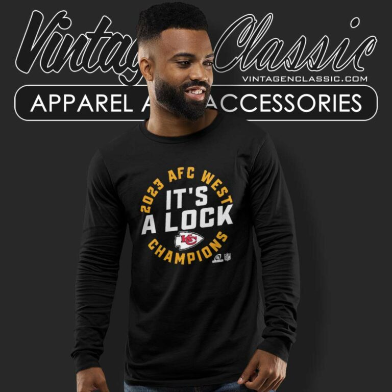 Kansas City Chiefs Shirt Its A Lock Afc West Division Champions 2023 Long Sleeve Tee Kansas City Chiefs Shirt Its A Lock Afc West Division Champions 2023 Long Sleeve Tee