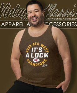 Kansas City Chiefs Shirt Its A Lock Afc West Division Champions 2023 Tank Top Racerback