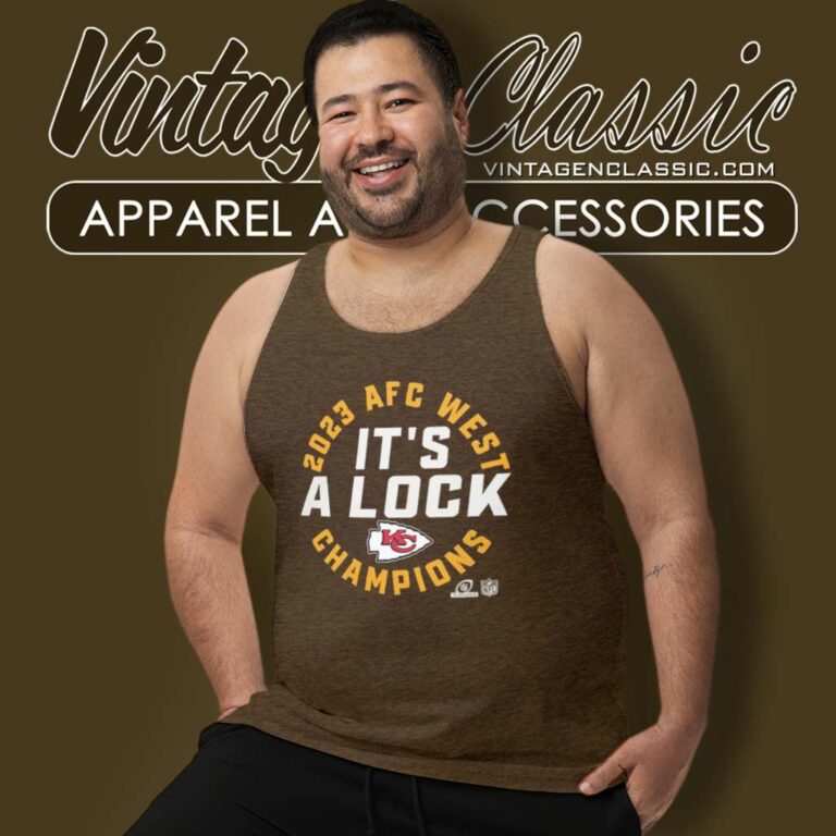 Kansas City Chiefs Shirt Its A Lock Afc West Division Champions 2023 Tank Top Racerback Kansas City Chiefs Shirt Its A Lock Afc West Division Champions 2023 Tank Top Racerback