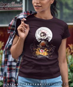 Kansas City Chiefs Shirt Jack Skellington Halloween Women TShirt