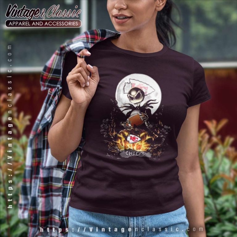 Kansas City Chiefs Shirt Jack Skellington Halloween Women TShirt Kansas City Chiefs Shirt Jack Skellington Halloween Women TShirt