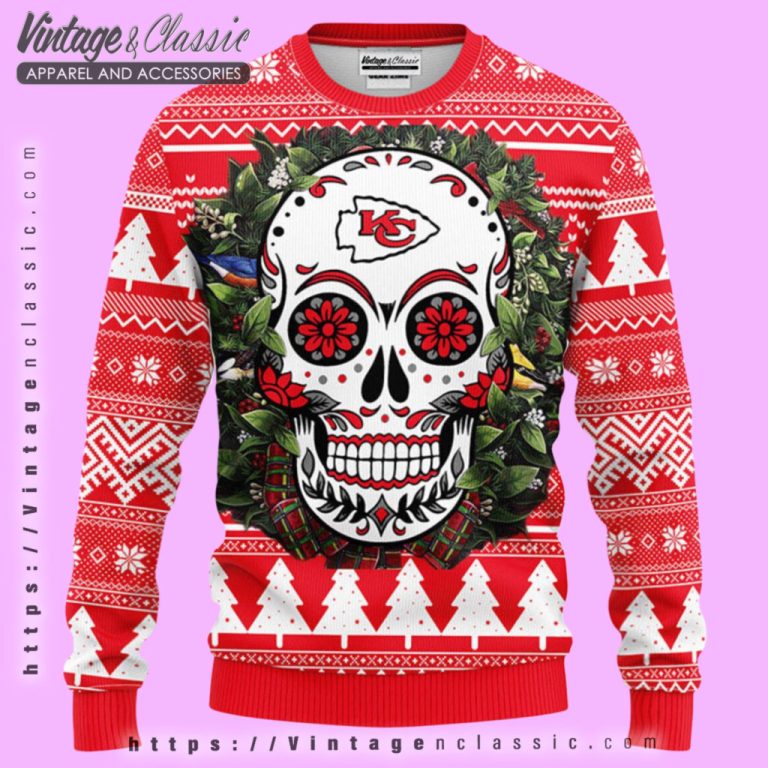 Kansas City Chiefs Skull Ugly Christmas Sweater Ugly Christmas Sweater Kansas City Chiefs Skull Ugly Christmas Sweater Ugly Christmas Sweater