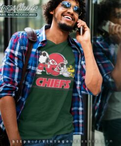 Kansas City Chiefs Snoopy And Woodstock V Neck TShirt