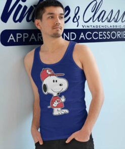 Kansas City Chiefs Snoopy Double Middle Fingers Tank Top Racerback