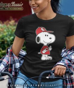 Kansas City Chiefs Snoopy Double Middle Fingers Women TShirt
