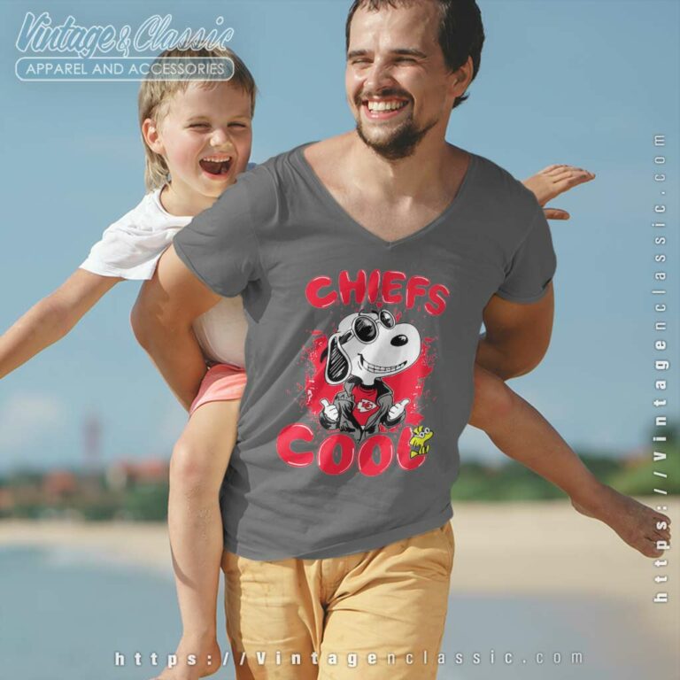 Kansas City Chiefs Snoopy Joe Cool V Neck TShirt Kansas City Chiefs Snoopy Joe Cool V Neck TShirt