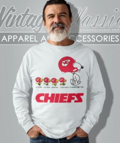 Kansas City Chiefs Snoopy Woodstock Team Walking Long Sleeve Tee
