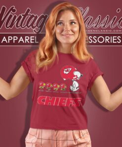 Kansas City Chiefs Snoopy Woodstock Team Walking Women T shirt