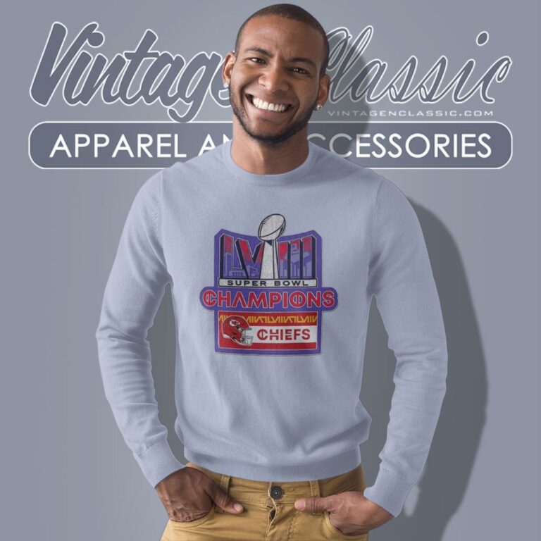 Kansas City Chiefs Souvenir Super Bowl Lviii Champions Sweatshirt Kansas City Chiefs Souvenir Super Bowl Lviii Champions Sweatshirt