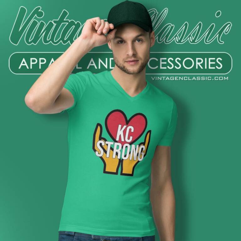 Kansas City Chiefs Strong Chiefs Pride V Neck TShirt Kansas City Chiefs Strong Chiefs Pride V Neck TShirt