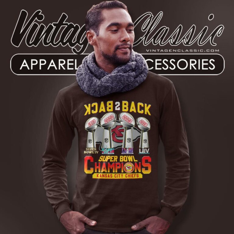 Kansas City Chiefs Super Bowl Champions Back To Back Long Sleeve Tee 1 Kansas City Chiefs Super Bowl Champions Back To Back Long Sleeve Tee 1