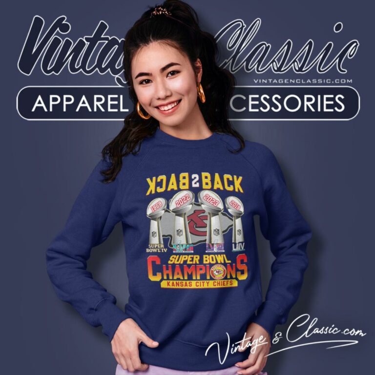Kansas City Chiefs Super Bowl Champions Back To Back Sweatshirt 1 Kansas City Chiefs Super Bowl Champions Back To Back Sweatshirt 1