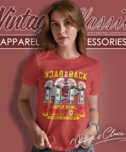 Kansas City Chiefs Super Bowl Champions Back To Back Women T Shirt 1