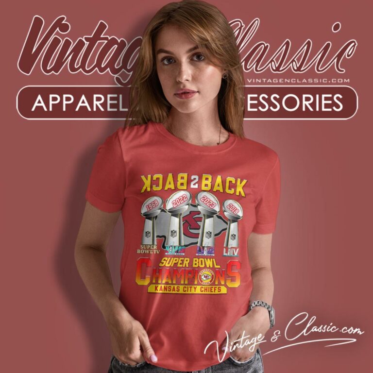 Kansas City Chiefs Super Bowl Champions Back To Back Women T Shirt 1 Kansas City Chiefs Super Bowl Champions Back To Back Women T Shirt 1
