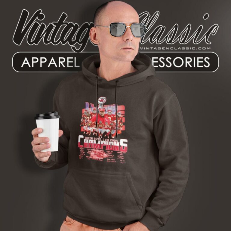 Kansas City Chiefs Super Bowl Lviii 2024 Champions Signatures Hoodie Kansas City Chiefs Super Bowl Lviii 2024 Champions Signatures Hoodie