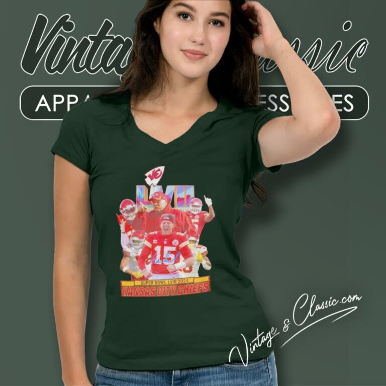 Kansas City Chiefs Super Bowl Lviii 2024 V Neck TShirt Kansas City Chiefs Super Bowl Lviii 2024 V Neck TShirt
