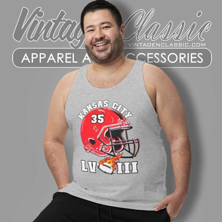 Kansas City Chiefs Super Bowl Lviii Helmet 35 Tank Top Racerback Kansas City Chiefs Super Bowl Lviii Helmet 35 Tank Top Racerback