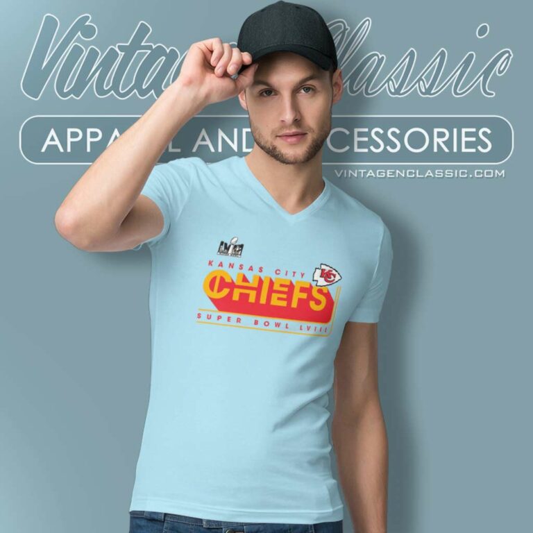 Kansas City Chiefs Super Bowl Lviii V Neck TShirt Kansas City Chiefs Super Bowl Lviii V Neck TShirt