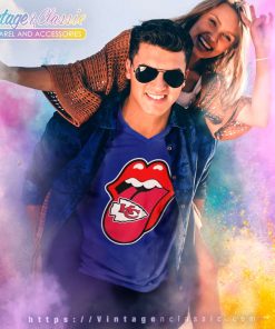 Kansas City Chiefs The Rolling Stones Logo V Neck TShirt