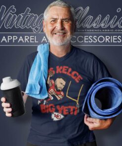 Kansas City Chiefs Travis Kelce Caricature Player Homage V Neck TShirt