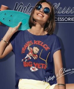 Kansas City Chiefs Travis Kelce Caricature Player Homage Women TShirt