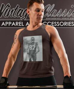 Kansas City Chiefs Travis Kelce Majestic Black Player Tank Top Racerback