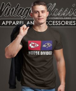 Kansas City Chiefs Vs Baltimore Ravens House Divided T Shirt