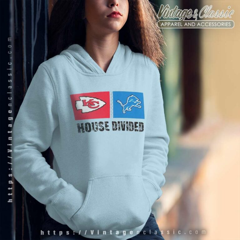 Kansas City Chiefs Vs Detroit Lions House Divided Hoodie Kansas City Chiefs Vs Detroit Lions House Divided Hoodie