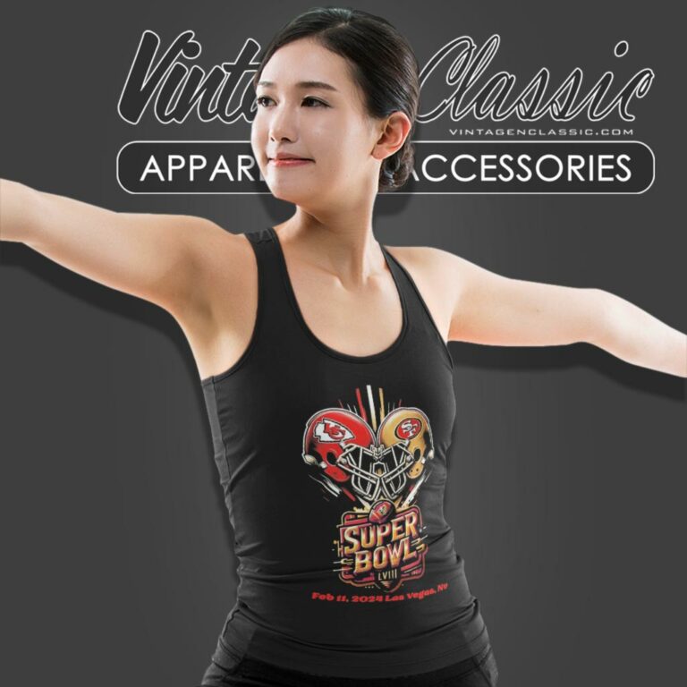 Kansas City Chiefs Vs San Francisco 49ers Super Bowl Lviii Feb 11 2024 Las Vegas Nv Tank Top Racerback Kansas City Chiefs Vs San Francisco 49ers Super Bowl Lviii Feb 11 2024 Las Vegas Nv Tank Top Racerback