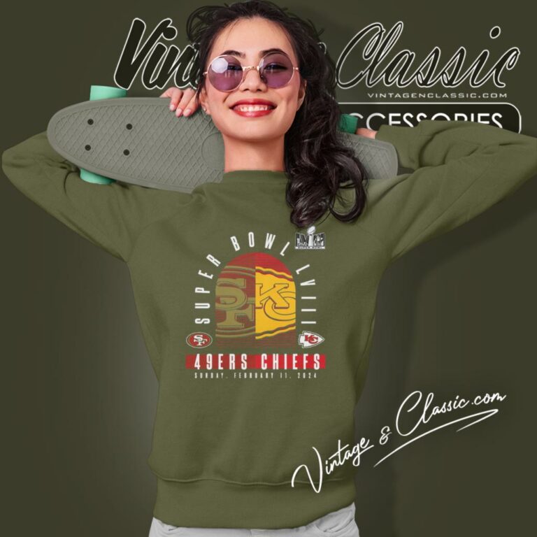 Kansas City Chiefs Vs San Francisco 49ers Super Bowl Lviii Matchup Final Sweatshirt Kansas City Chiefs Vs San Francisco 49ers Super Bowl Lviii Matchup Final Sweatshirt