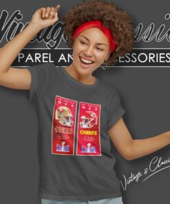 Kansas City Chiefs Vs San Francisco 49ers Super Bowl Lviii Matchup Ticket Women T Shirt