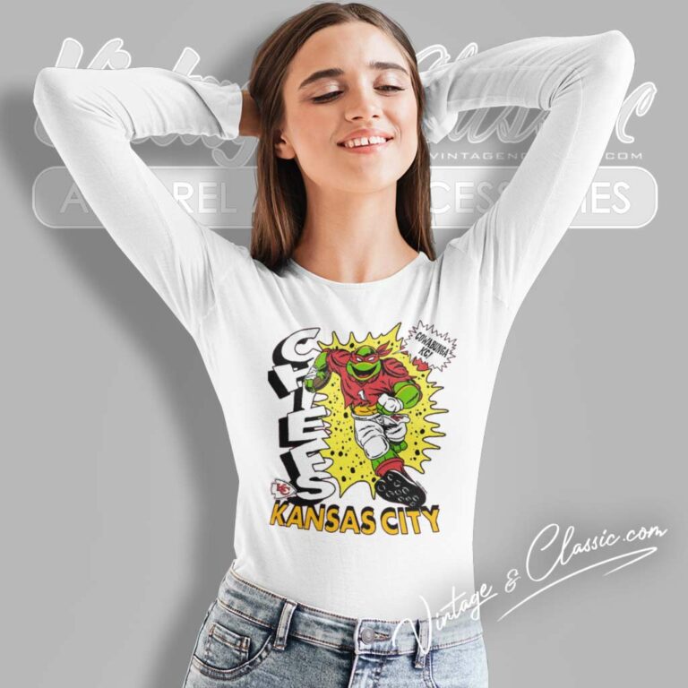 Kansas City Chiefs X Tmnt Raphael Shirt Cowabunga Kc Long Sleeve Tee Kansas City Chiefs X Tmnt Raphael Shirt Cowabunga Kc Long Sleeve Tee