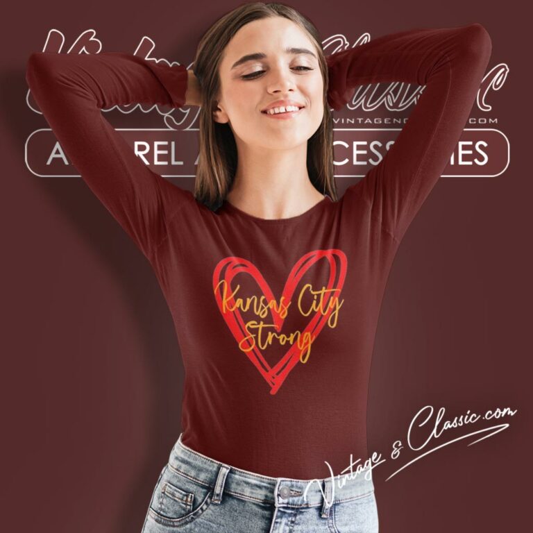 Kansas City Kc Strong Heart Long Sleeve Tee Kansas City Kc Strong Heart Long Sleeve Tee