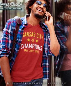 Kansas City Of Champions Shirt Kansas City Chiefs Breakingt Super Bowl Lvii V Neck TShirt