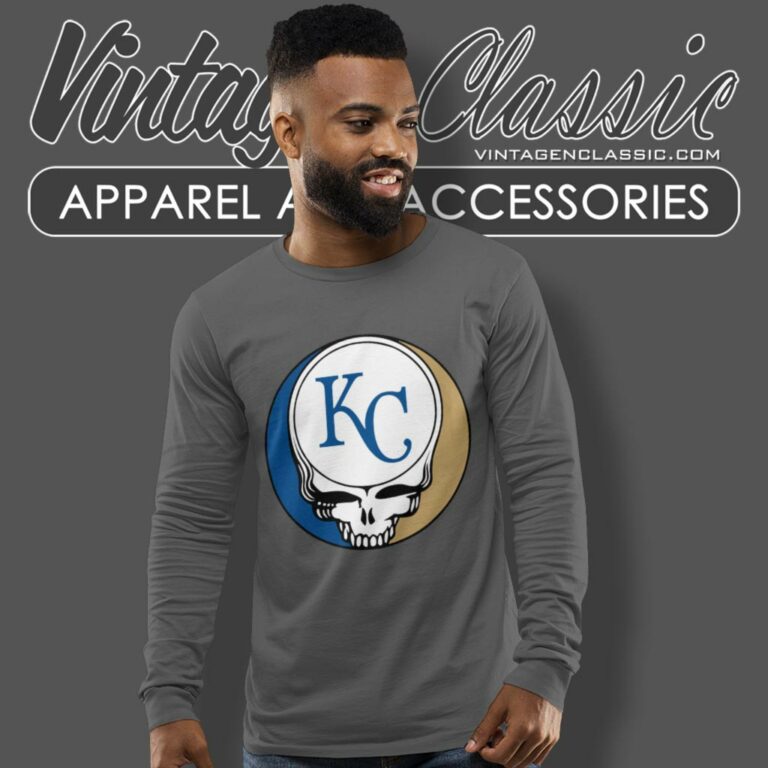Kansas City Royals Grateful Dead Steal Your Face Long Sleeve Tee Kansas City Royals Grateful Dead Steal Your Face Long Sleeve Tee