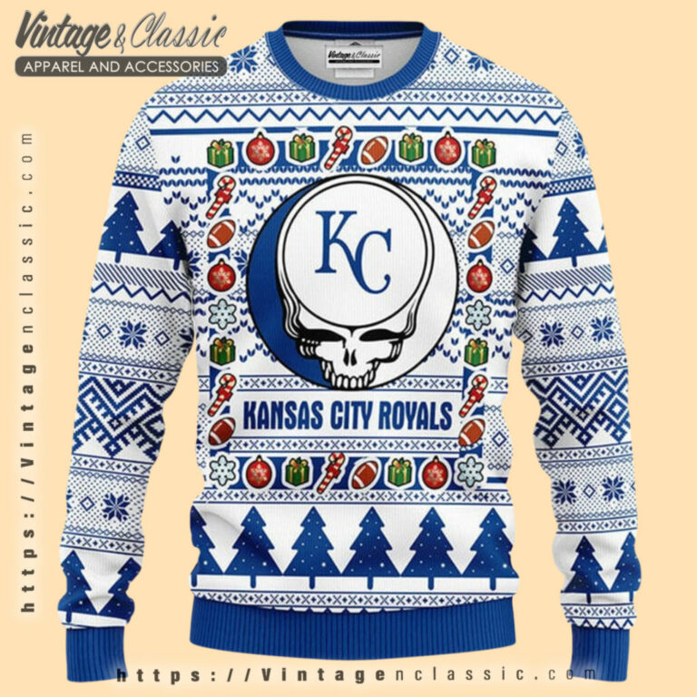 Kansas City Royals Grateful Dead Ugly Sweater Ugly Christmas Sweater Kansas City Royals Grateful Dead Ugly Sweater Ugly Christmas Sweater