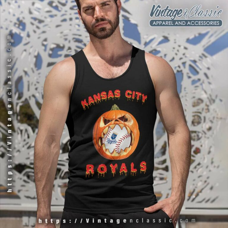 Kansas City Royals Halloween Pumpkin Tank Top Racerback Kansas City Royals Halloween Pumpkin Tank Top Racerback