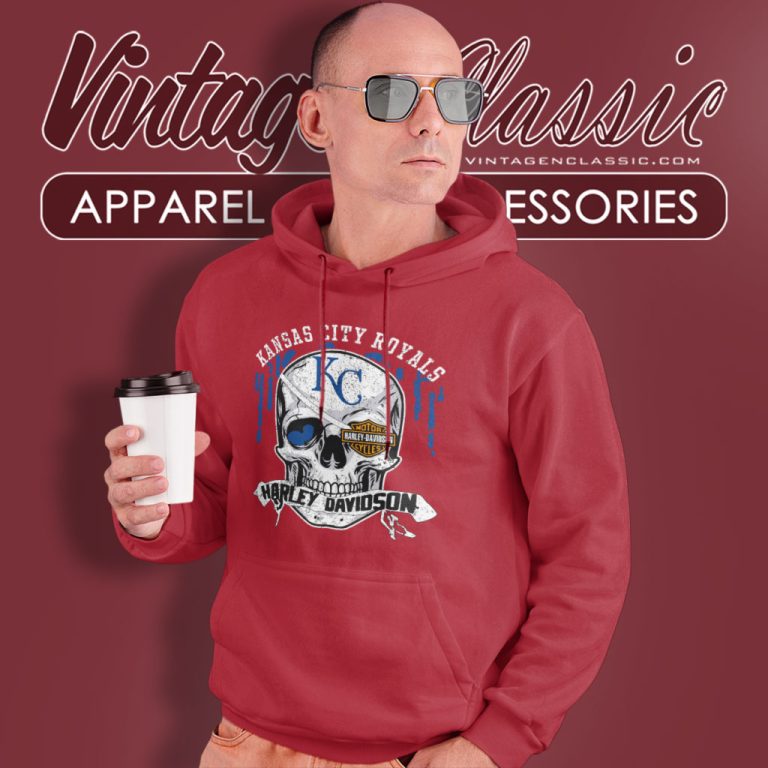 Kansas City Royals Harley Davidson Skull Hoodie Kansas City Royals Harley Davidson Skull Hoodie