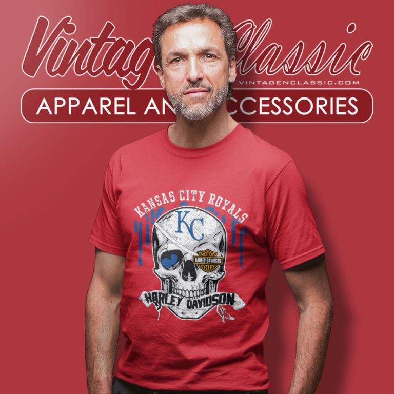 Kansas City Royals Harley Davidson Skull T Shirt Kansas City Royals Harley Davidson Skull T Shirt