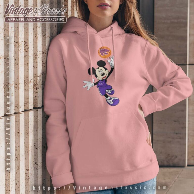 Kansas State Wildcats Mickey Basketball NCAA March Madness Hoodie Women Kansas State Wildcats Mickey Basketball NCAA March Madness Hoodie Women