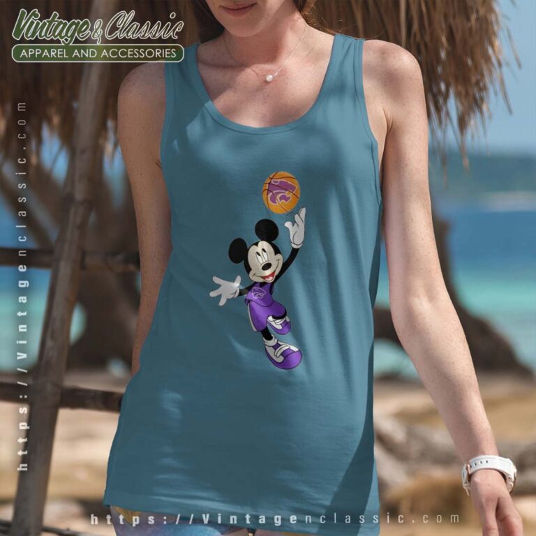 Kansas State Wildcats Mickey Basketball NCAA March Madness Tank Kansas State Wildcats Mickey Basketball NCAA March Madness Tank