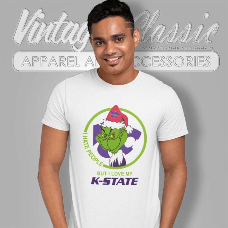 Kansas State Wildcats Ncaa Christmas Grinch Shirt I Hate People But I Love My K State T Shirt Kansas State Wildcats Ncaa Christmas Grinch Shirt I Hate People But I Love My K State T Shirt