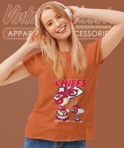 Kansas city Chiefs Lets Play Football Together Snoopy Shirt Women T shirt