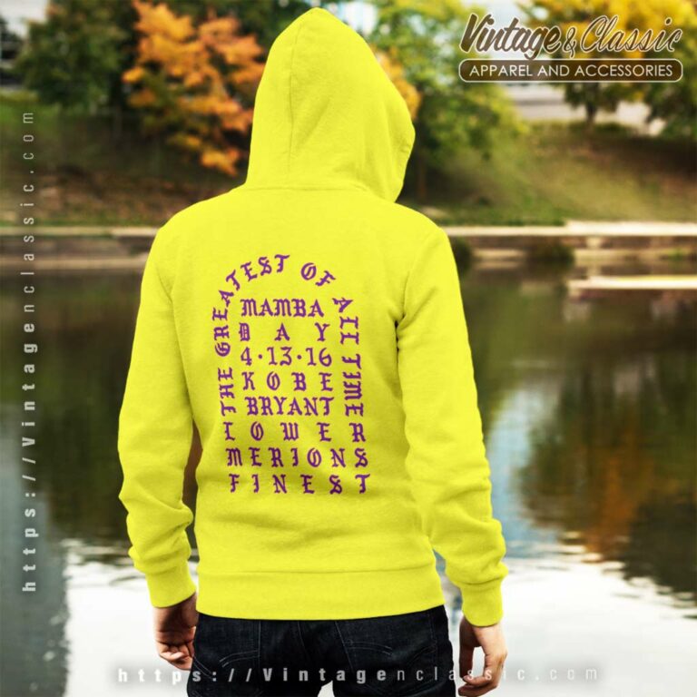 Kanye West Mamba Kobe Bryant I Feel Like Kobe Lakers Hoodie Back Side Kanye West Mamba Kobe Bryant I Feel Like Kobe Lakers Hoodie Back Side