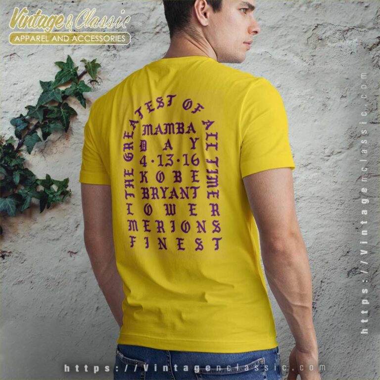 Kanye West Mamba Kobe Bryant I Feel Like Kobe Lakers T shirt Men Back Side Kanye West Mamba Kobe Bryant I Feel Like Kobe Lakers T shirt Men Back Side