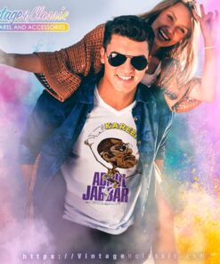 Kareem Abdul Jabbar Caricature 80s Lakers V Neck TShirt