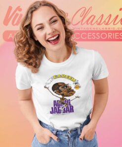 Kareem Abdul Jabbar Caricature 80s Lakers Women TShirt
