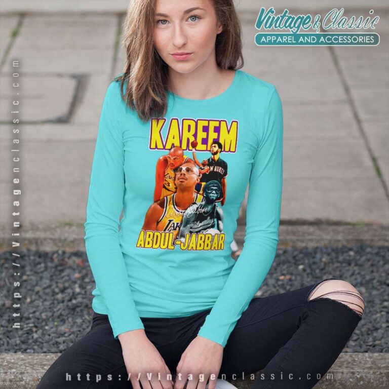 Kareem Abdul Jabbar Los Angeles Lakers Long Sleeve Tee Kareem Abdul Jabbar Los Angeles Lakers Long Sleeve Tee