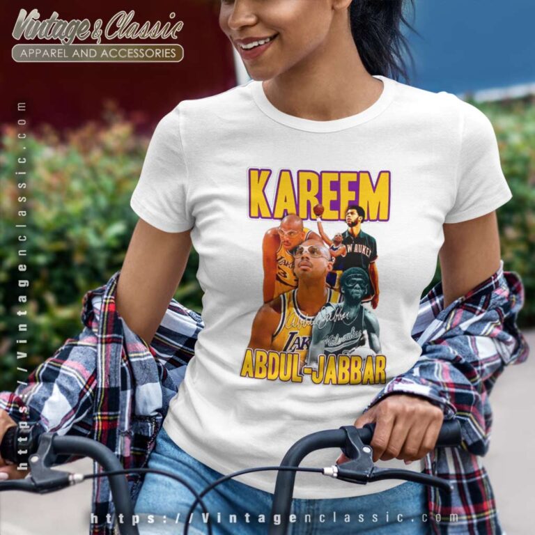 Kareem Abdul Jabbar Los Angeles Lakers Women TShirt Kareem Abdul Jabbar Los Angeles Lakers Women TShirt