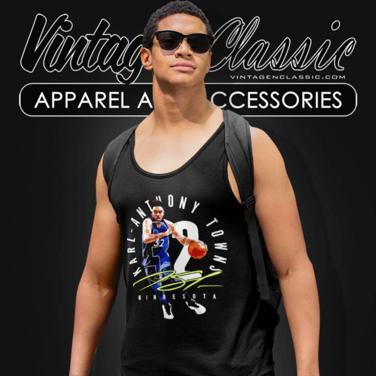 Karl Anthony Towns Minnesota Timberwolves Signature Tank Top Racerback Karl Anthony Towns Minnesota Timberwolves Signature Tank Top Racerback
